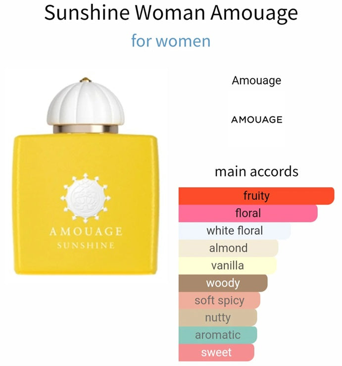 Amouage Sunshine Woman 2ml 0,06 oz amostra de perfume testador oficial de perfume Amouage Sunshine Woman 2ml 0,06 oz amostra de perfume testador oficial de perfume