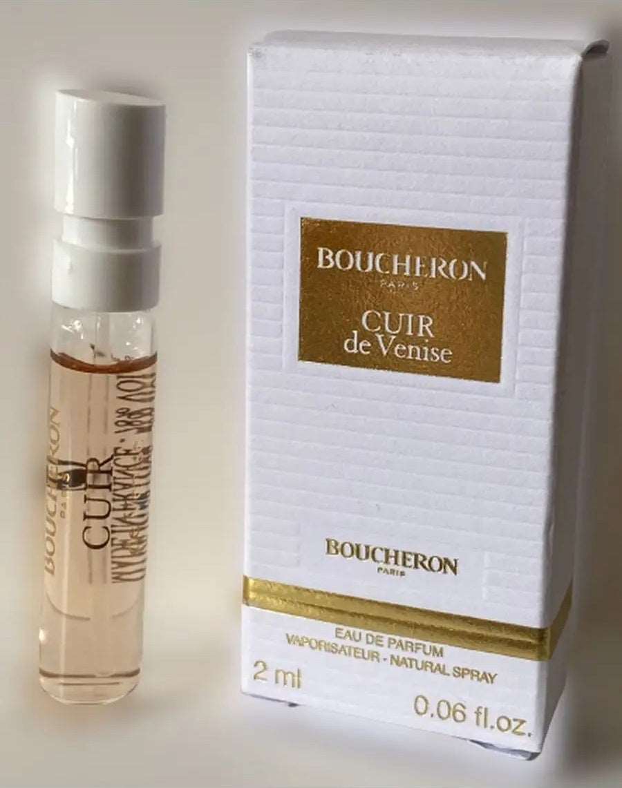 Boucheron Cuir de Venise 2ml 0.06 fl. onças. amostras oficiais de perfume, Boucheron Cuir de Venise 2ml 0,06 fl. onças. amostras oficiais de fragrâncias