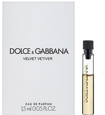 Amostra oficial do perfume Dolce & Gabbana VELVET Vetiver 1,5 ML