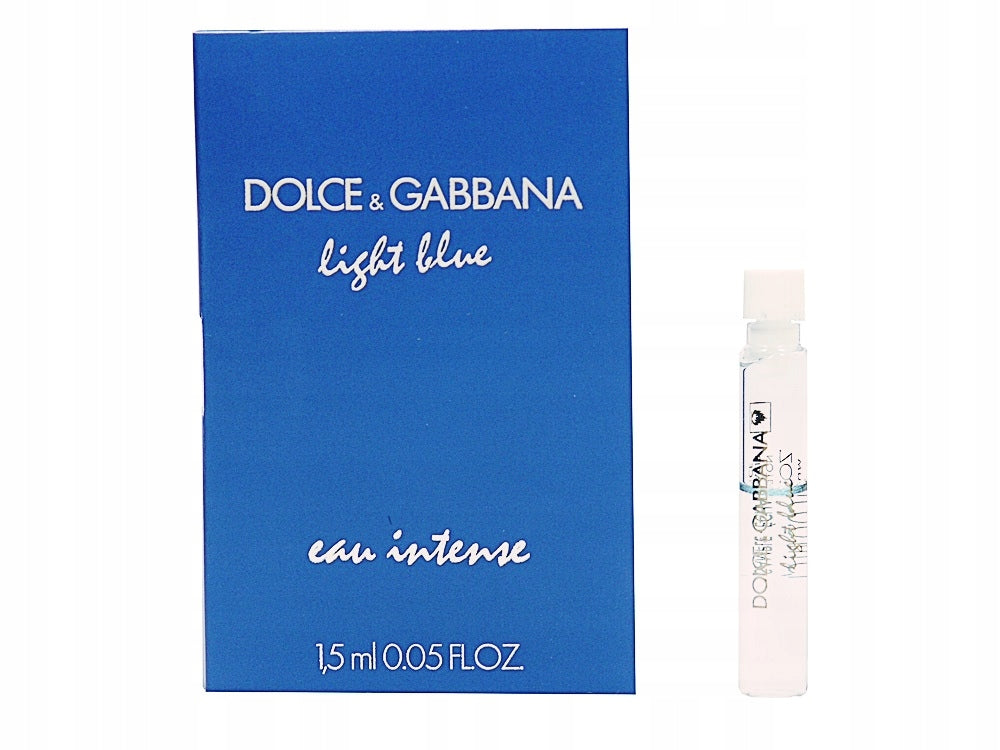 Amostra oficial do perfume Dolce & Gabbana Light Blue Eau Intense 1,5 ml