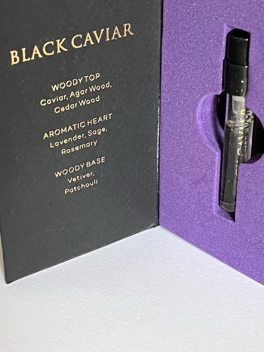 Amostra oficial do perfume Electimuss London Black Caviar 1,5ml
