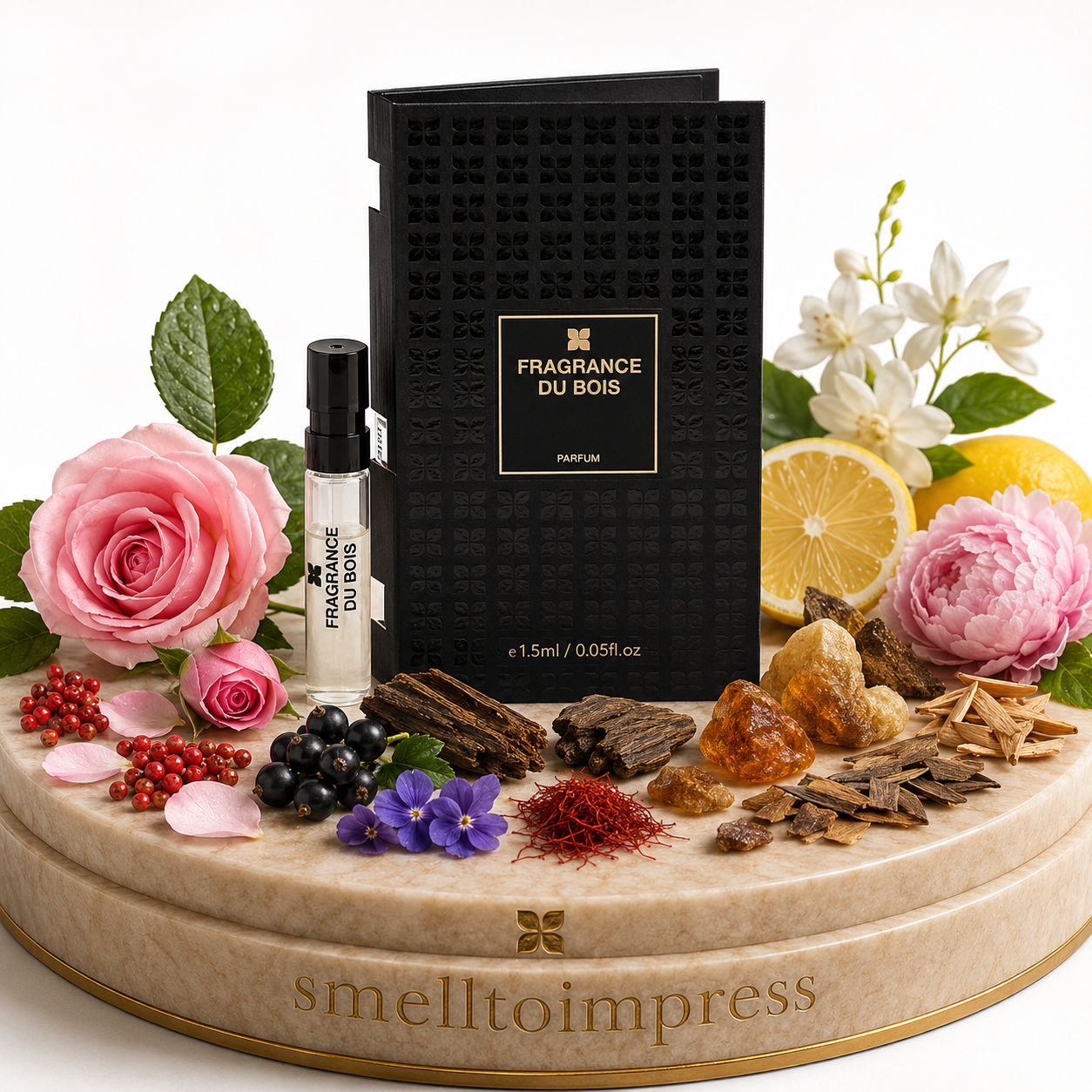imagem da amostra oficial de perfume Fragrance Du Bois Siberian Rose 1,5 ml 0,05 fl. oz.