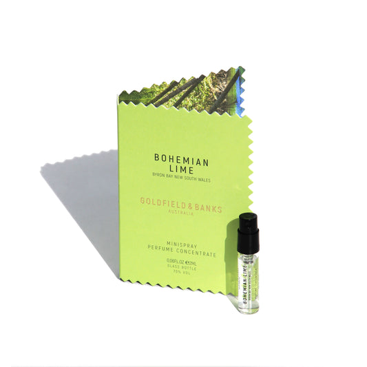 Amostra oficial de perfume Goldfield and Banks Australia Bohemian Lime 2ml 0,06 fl. oz.