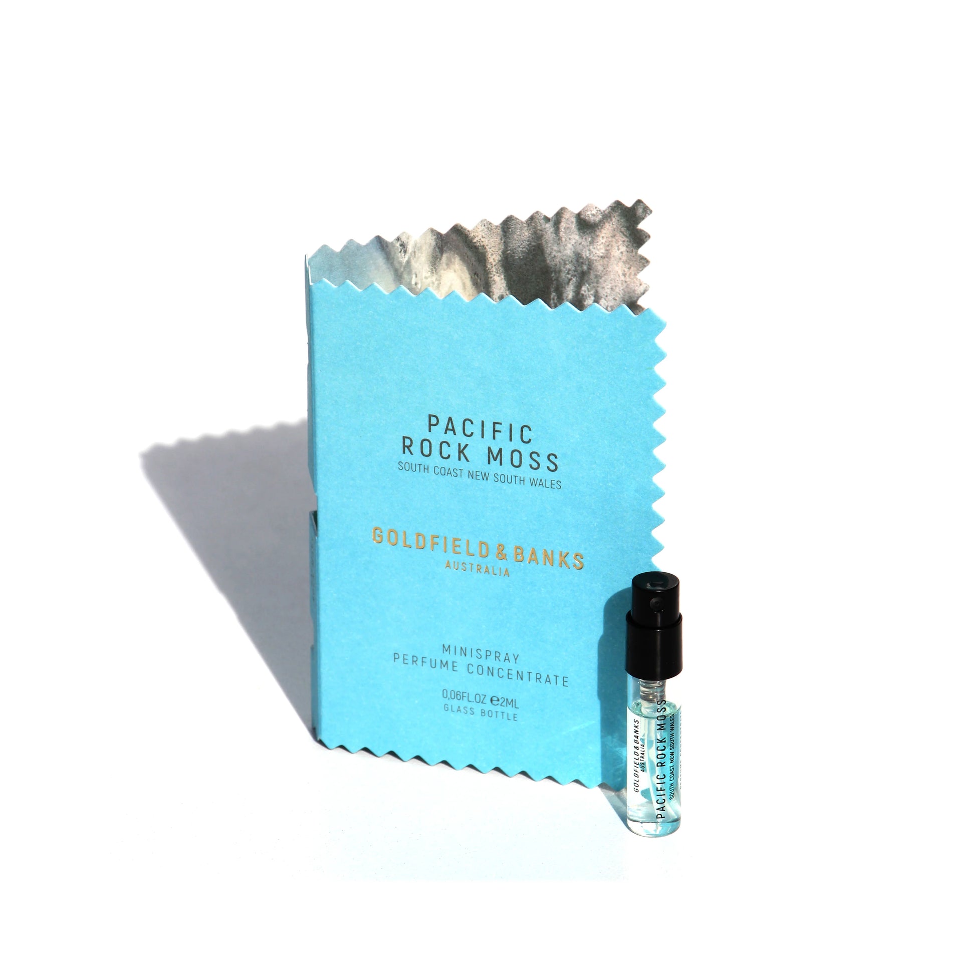 Amostra oficial de perfume Goldfield and Banks Australia Pacific Rock Moss 2ml 0,06 fl. oz.