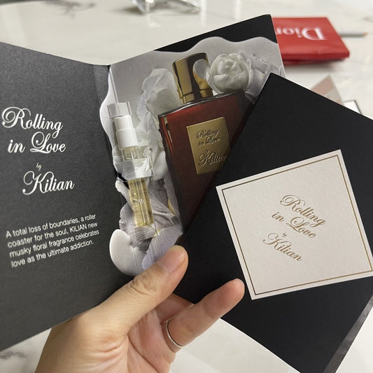 Amostra oficial de perfume Kilian Rolling in Love 1,5ml, testador de fragrância
