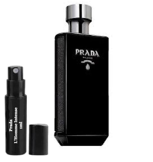 Amostras de perfume Prada L'Homme Intense para teste