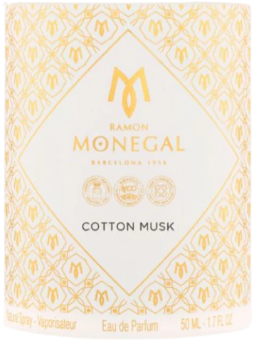 Amostra oficial do perfume Ramon Monegal Cotton Musk, 2ml, testador de perfume 0,06 fl.o.z.