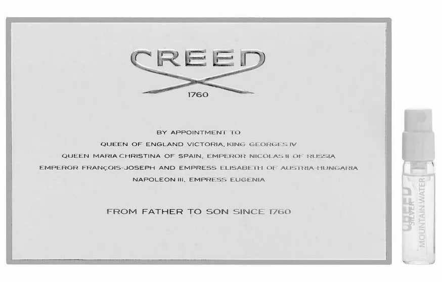 Amostra de perfume oficial Creed Silver Mountain Water 1,7ml 0,0574