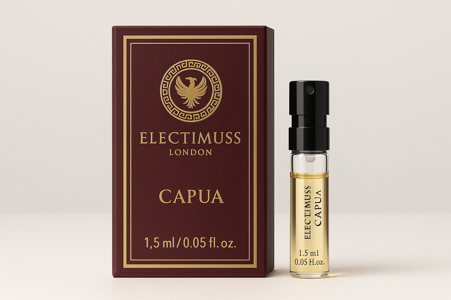 Amostra oficial do perfume Electimuss London Capua 1,5ml 0,05 fl. oz. Amostra oficial do perfume Electimuss London Capua 1,5ml 0,05 fl. oz.