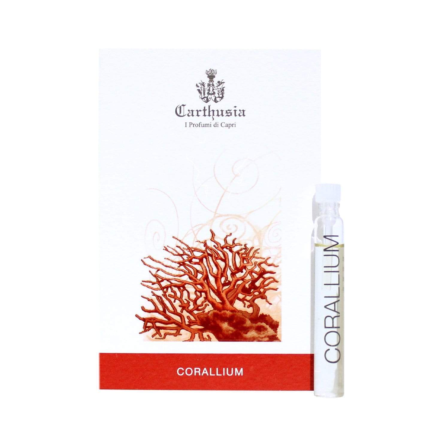 amostra oficial do perfume Carthusia Carthusia Corallium tamanho 2ml 0,06 oz.
