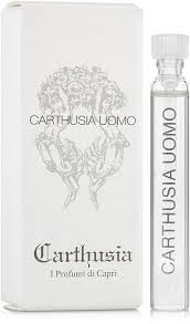 amostra oficial do perfume Carthusia Carthusia Uomo tamanho 2ml 0,06 oz.