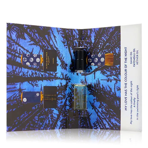 amostra oficial do perfume Floraiku My Love Has The Colour Of The Night 1,5ml