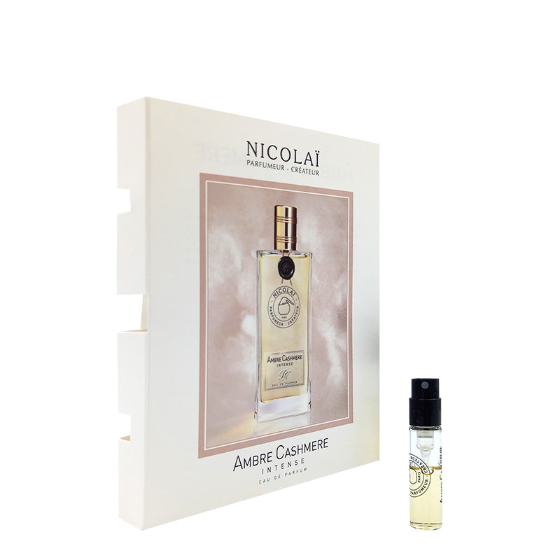 amostras oficiais de perfume Nicolai Amber Cashmere Intense fragrância 1,8ml 0,07 oz.