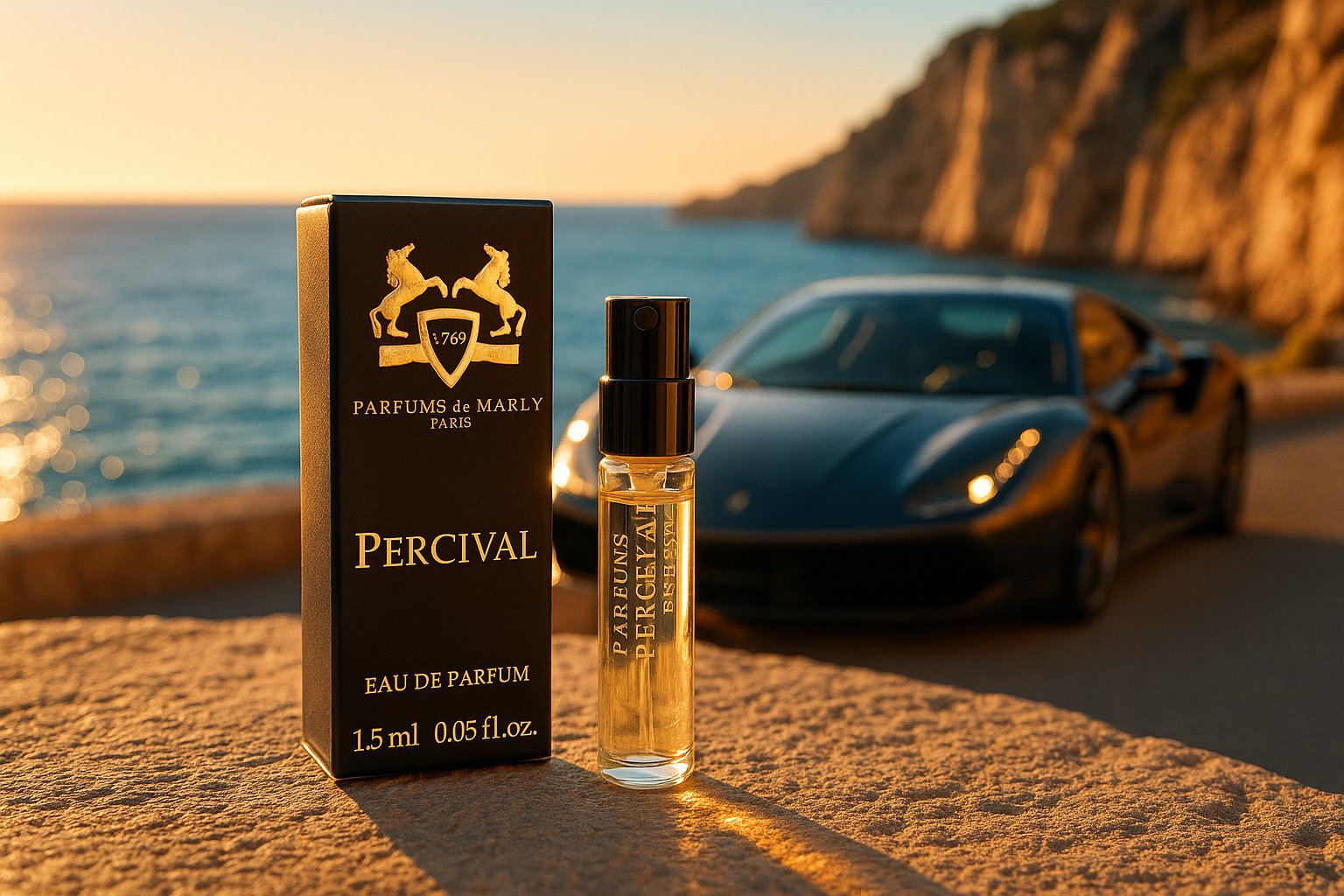 Amostra oficial de perfume Parfums De Marly Percival 1,5ml 0,05 fl. o.z. testador de perfume Amostra oficial de perfume Parfums De Marly Percival 1,5ml 0,05 fl. o.z. testador de perfume