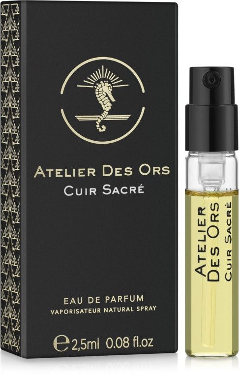 Atelier Des Ors Cuir Sacre 2,5ml 0,08 fl. onças. Amostras oficiais de perfumes