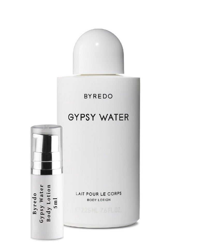 Amostra de loção corporal Byredo Gypsy Water 5ml