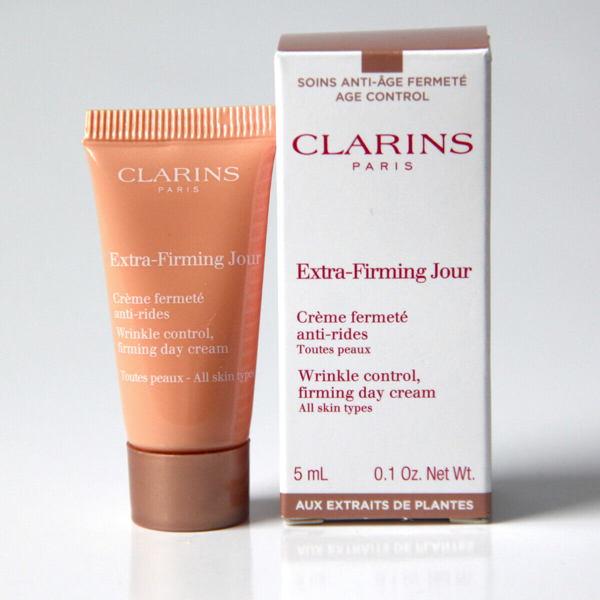 Amostra de Mini Creme Facial Clarins Extra-Firming Jour 5ml 0,1 oz. Todos os tipos de pele