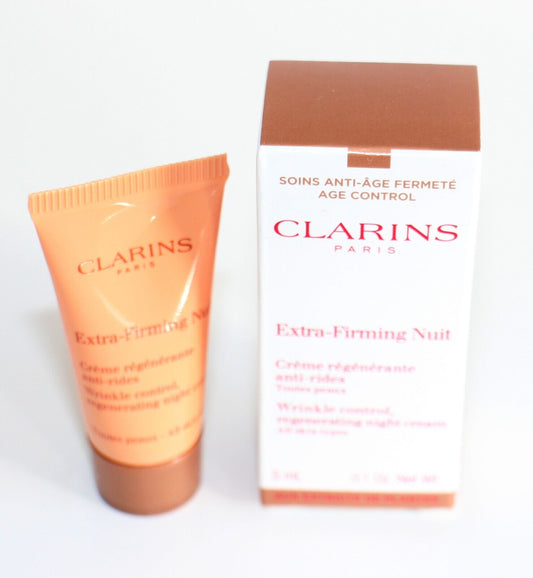 Amostra de Mini Creme Facial Clarins Extra-Firming Nuit 5ml 0,1 oz. Para pele seca