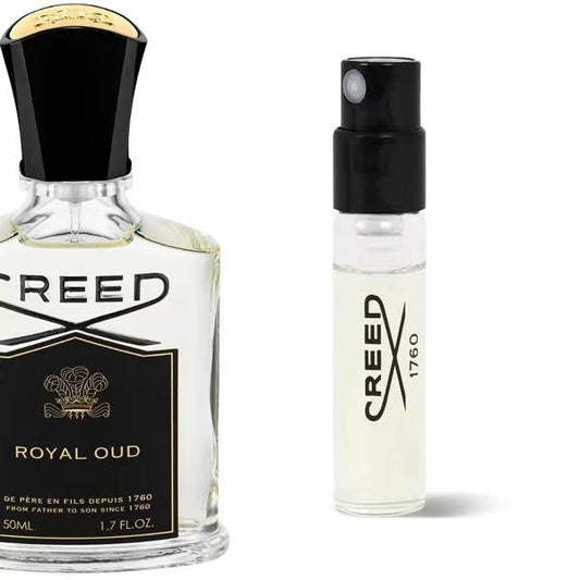Aprimore sua gama de fragrâncias com a luxuosa Creed Royal Oud edp. Experimente com a amostra oficial de 2 ml (0,06 fl. oz) antes de se comprometer com o frasco completo. Eleve seus sentidos com esta fragrância incrível.