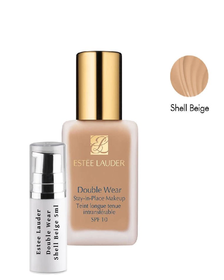 Amostras de base Double Wear da Estée Lauder, tom Shell Beige 4N1, 5ml