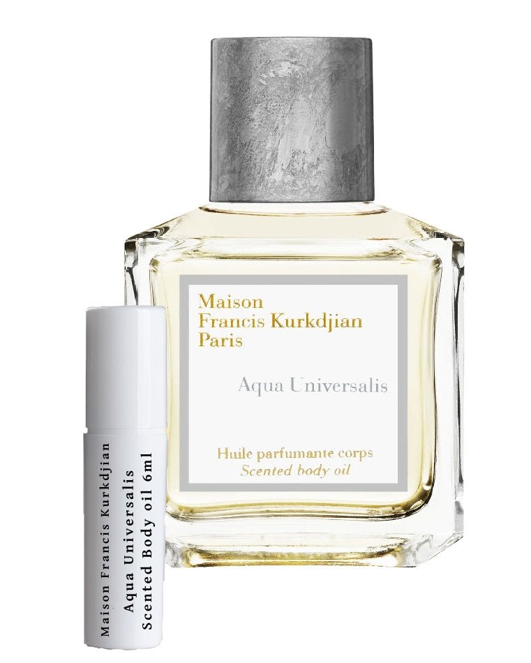 Amostras de óleo corporal Maison Francis Kurkdjian Aqua Universalis 6ml