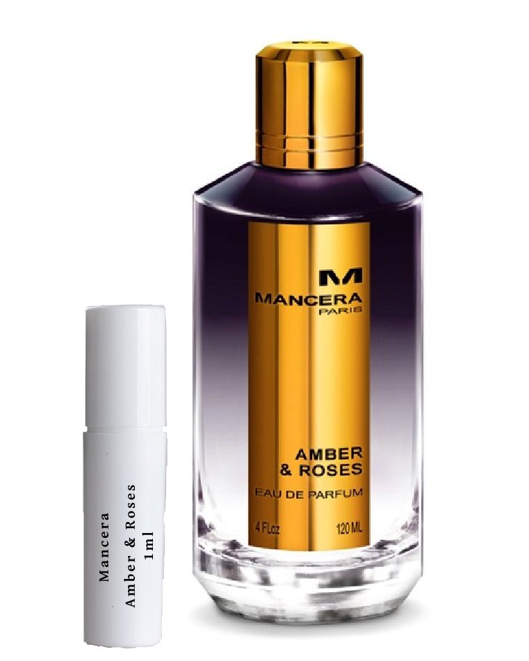 Frasco de spray de amostra Mancera Amber & Roses 1ml