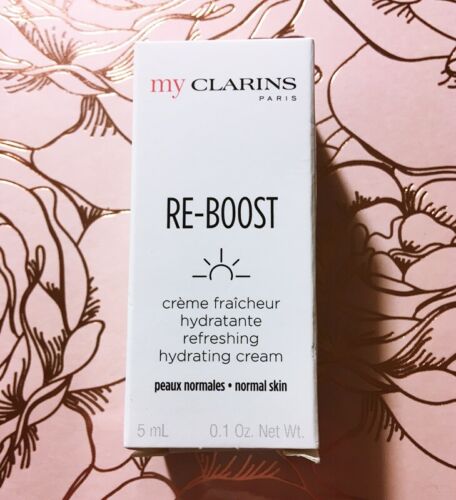 Meu creme hidratante refrescante Clarins Re-Boost Mini amostra de cuidados com a pele 5ML 0,1 oz. pele normal