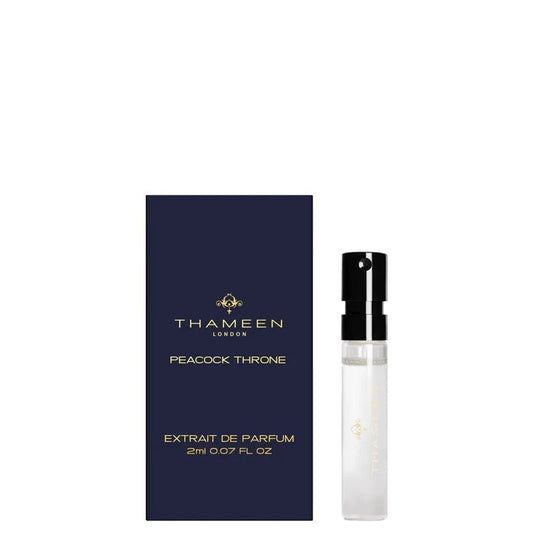 Amostra oficial de perfume Thameen Peacock Throne 2ml 0,06 fl.oz.
