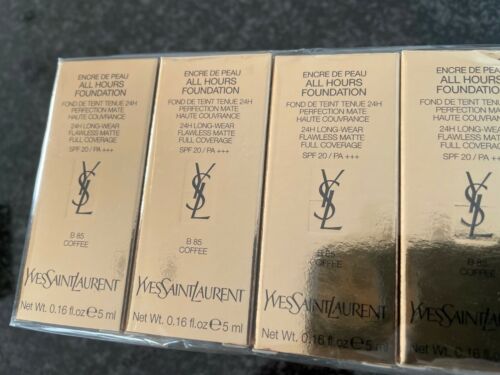 Base Yves Saint Laurent All Hours 5ml 0,16 fl. oz. amostra oficial de cuidados com a pele Sombra B 85 Coffee tester de perfume