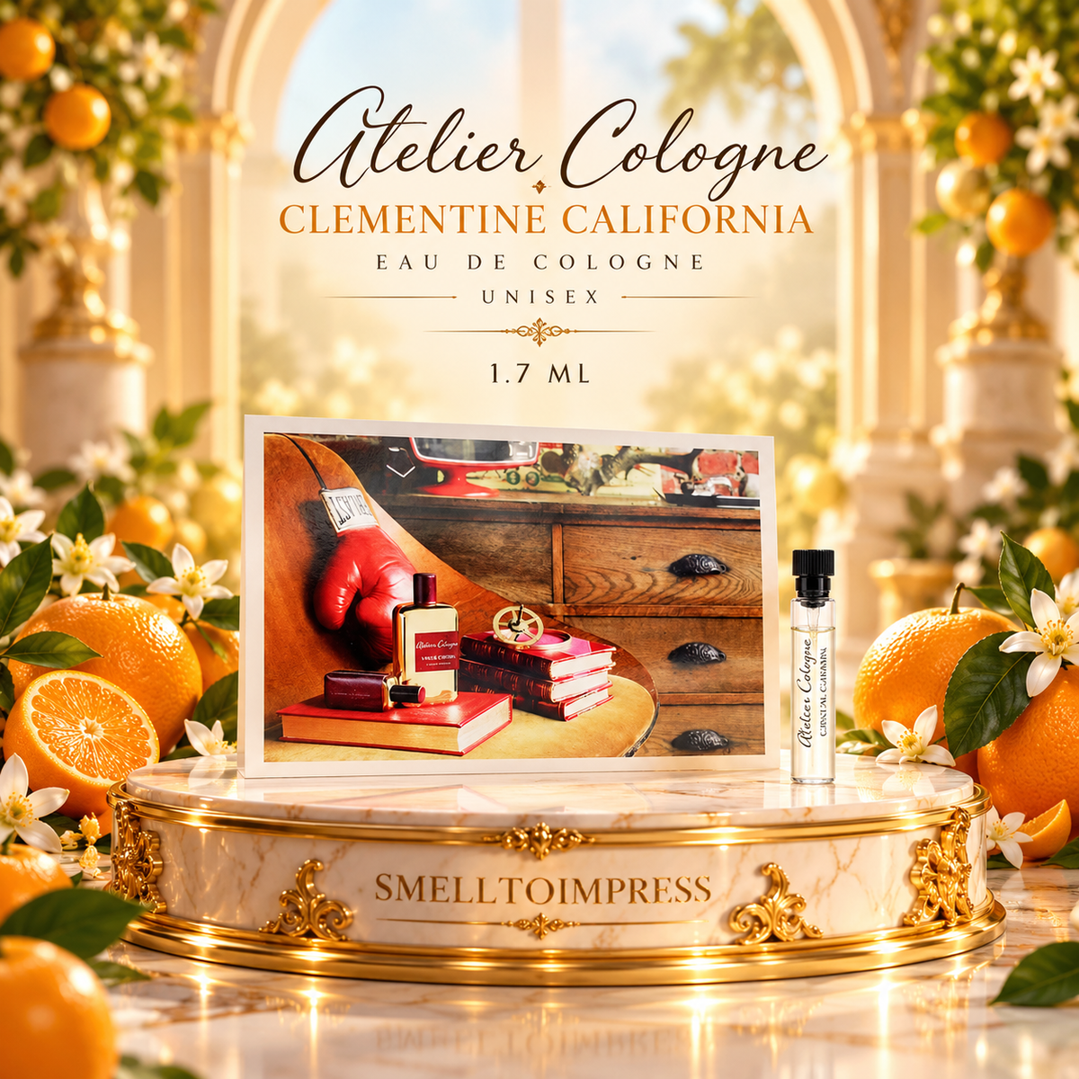 imagem de amostra oficial de perfume Atelier Cologne Clementine California Eau De Cologne 1,7 ml