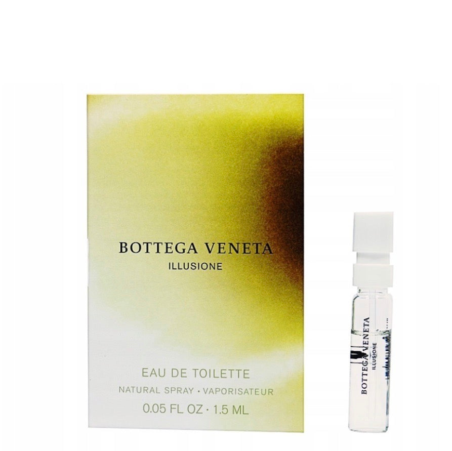 Bottega Veneta Illusione Masculino 1,5ml 0,07 fl. onças. amostra oficial do perfume, Bottega Veneta Illusione Men 1,5ml 0,07 fl. onças. amostra oficial de fragrância