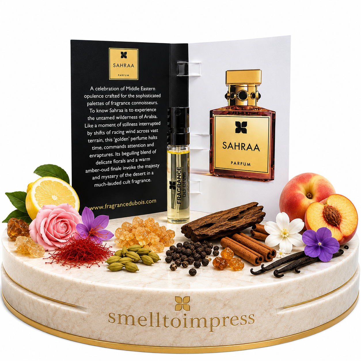 imagem da amostra oficial de perfume Fragrance Du Bois Sahraa 1,5 ml 0,05 fl. oz.