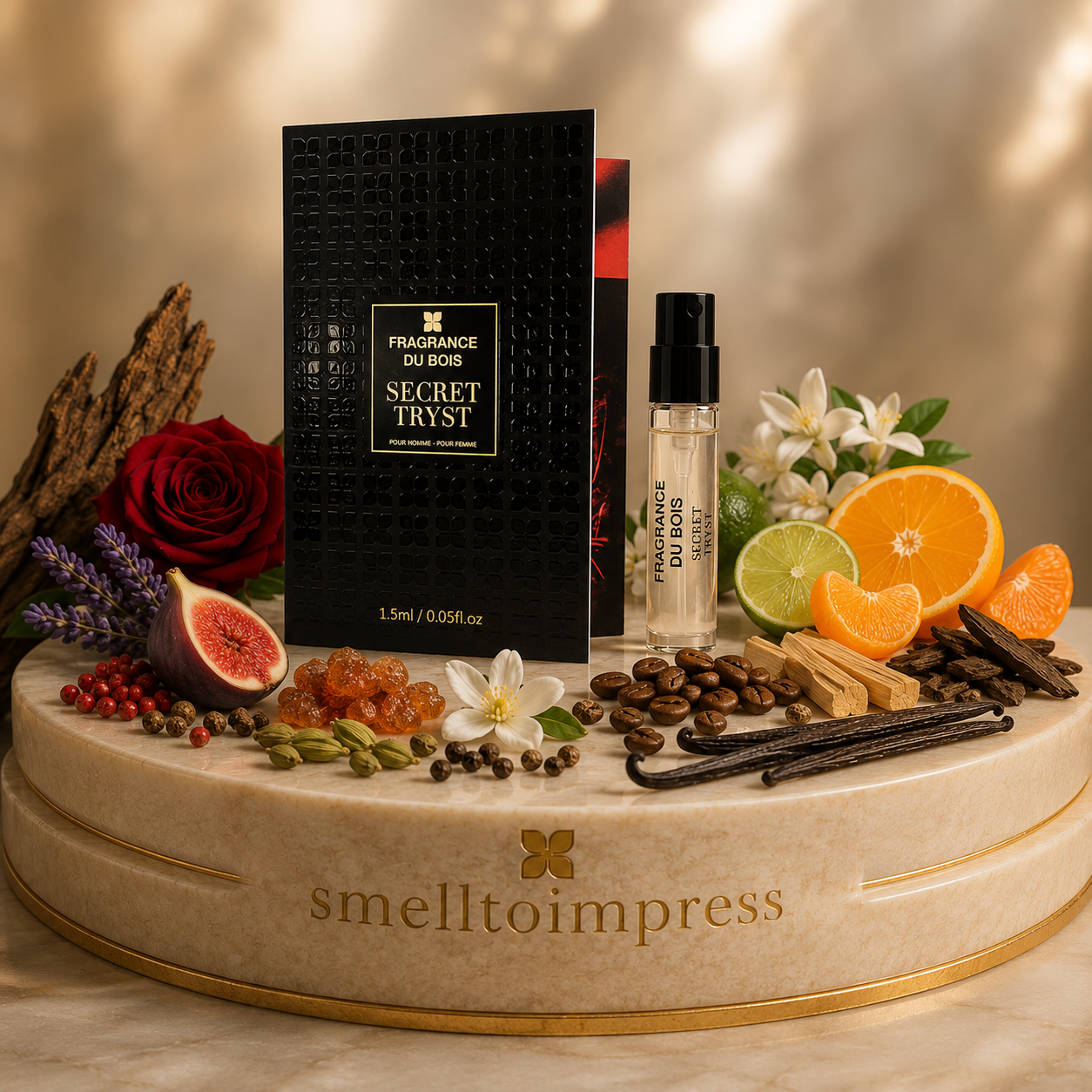 imagem da amostra oficial de perfume Fragrance Du Bois Secret Tryst 1,5 ml 0,05 fl. oz.