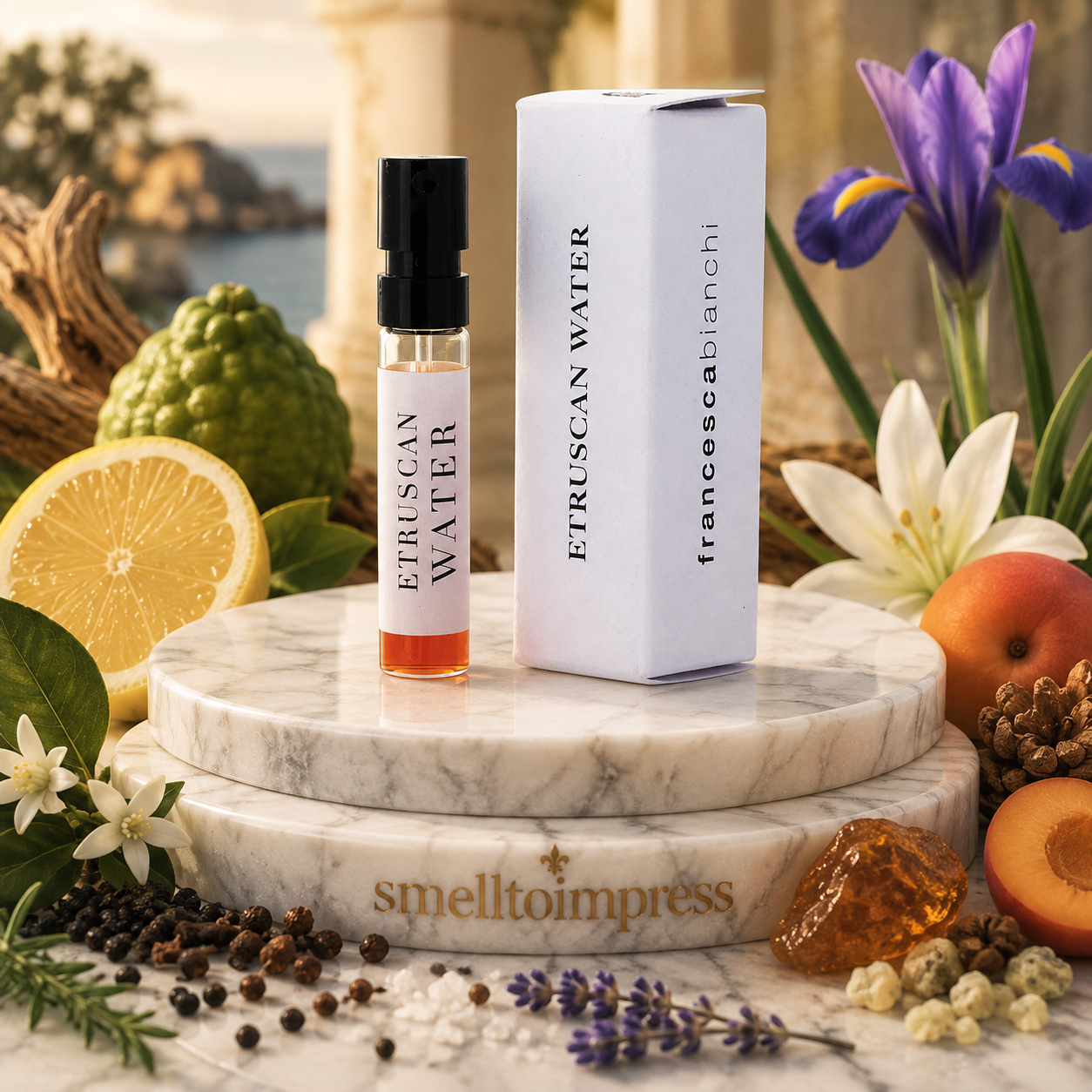 imagem da amostra oficial de perfume Francesca Bianchi Etruscan Water 1,5 ml 0,07 fl. oz
