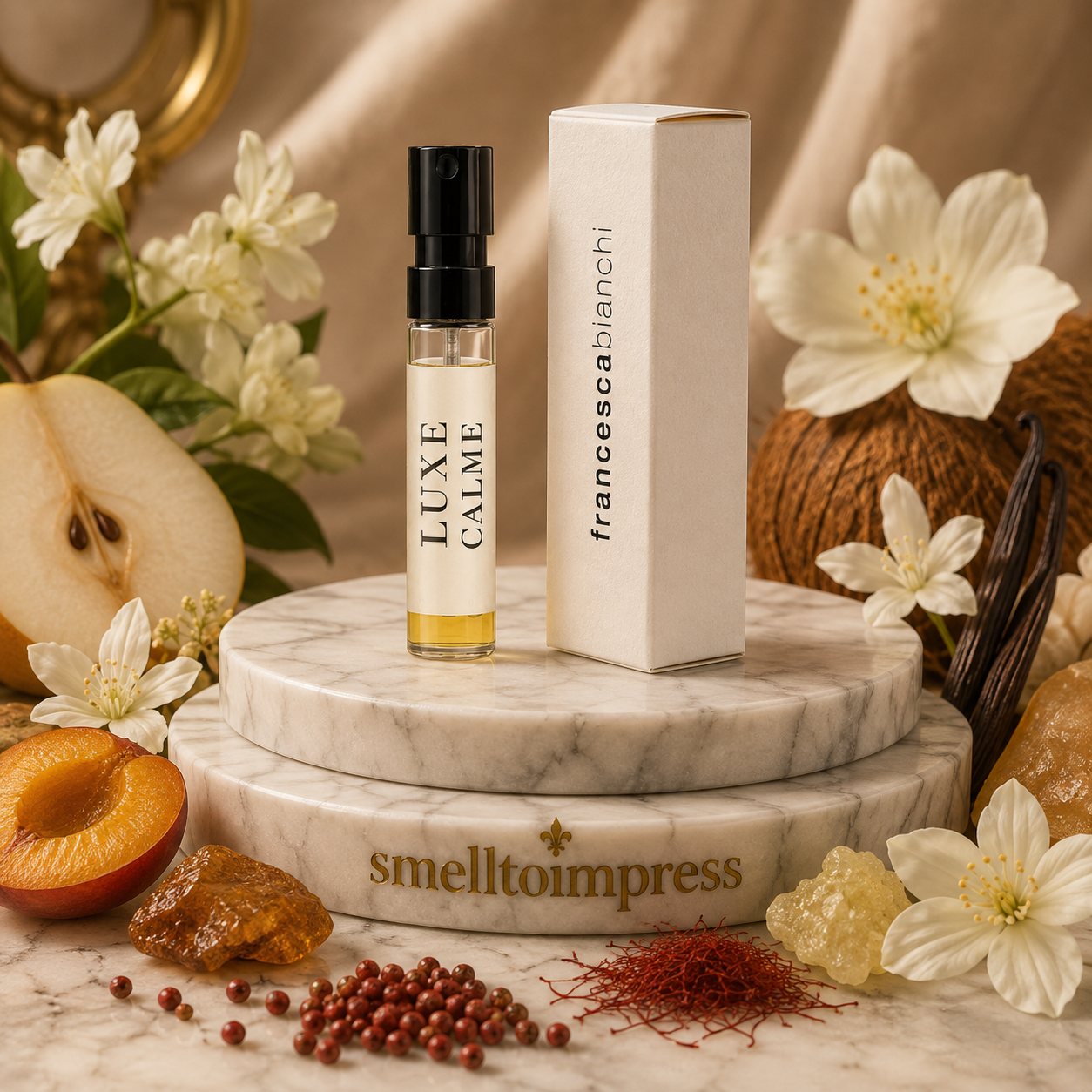 imagem de amostra oficial de perfume Francesca Bianchi Luxe Calme Volupte 1,5 ml 0,07 fl. oz