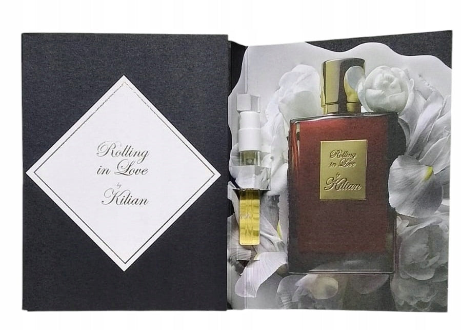 Amostra oficial de perfume para teste de fragrâncias Kilian Rolling in Love 1,5ml 0,05 fl. oz.