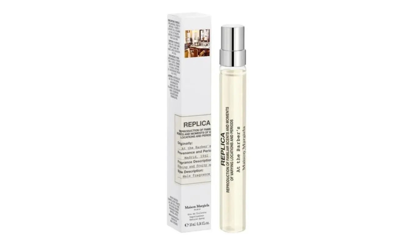 Amostra oficial de perfume de viagem Maison Margiela Replica At the Barbers 10ml