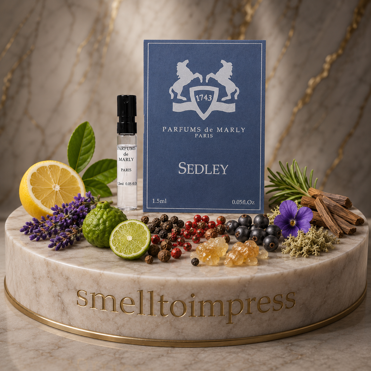 Parfums de Marly Sedley 1,5 ml 0,05 fl. oz. amostra oficial de perfume