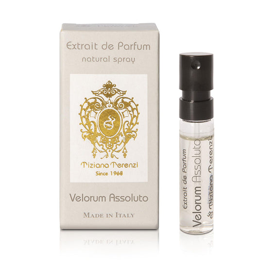 TIZIANA TERENZI Velorum Assoluto Extrait de parfum 0,05 OZ 1,5 ML amostra oficial de perfume testador de perfume