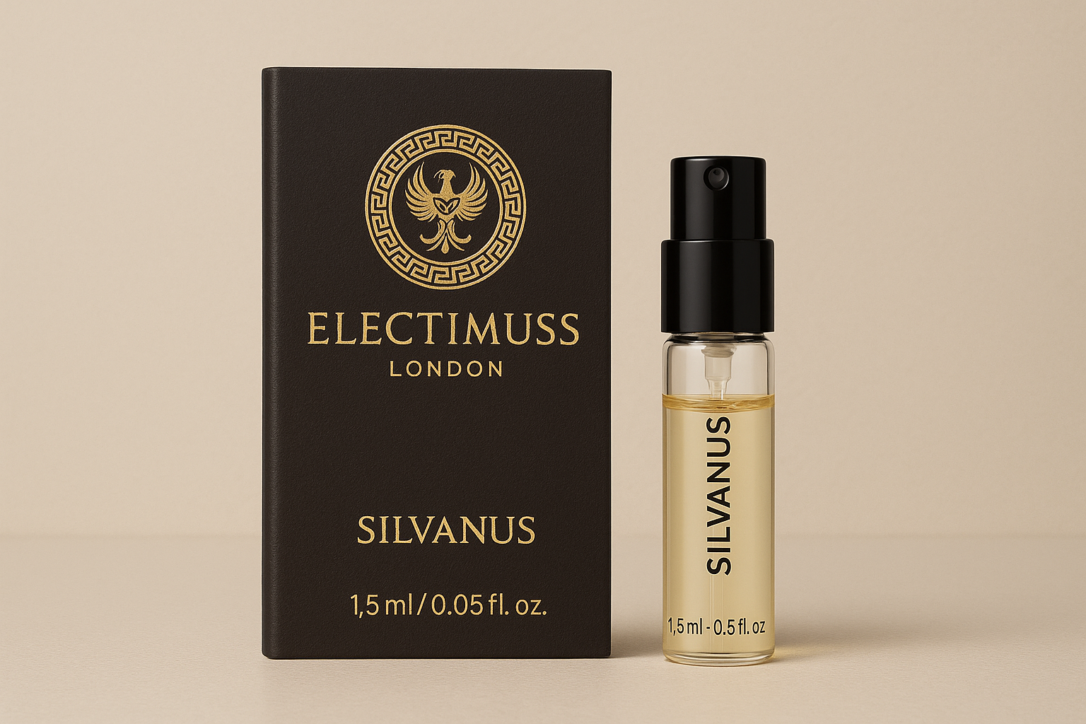 Amostra oficial de perfume Electimuss London Silvanus 1,5ml 0,05 fl. oz.