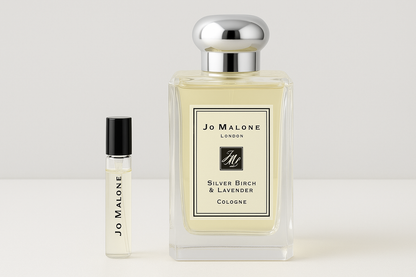 Amostras de perfume Jo Malone Silver Birch & Lavender Cologne