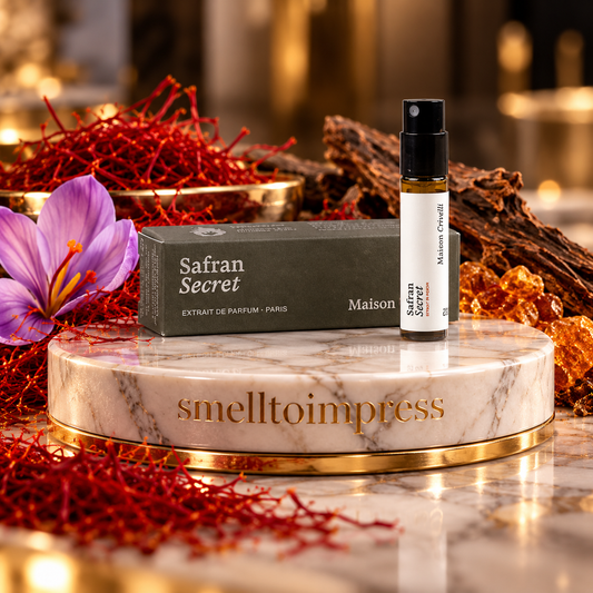 imagem de amostra oficial de perfume Maison Crivelli Safran Secret 1,5 ml