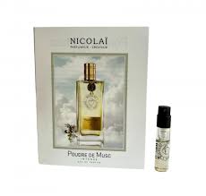 amostras oficiais de perfume da fragrância Nicolai Poudre de Musc 1,8ml 0,07 onças.