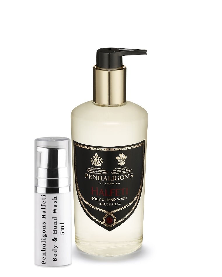 Amostra de 5ml de sabonete líquido para mãos e corpo Halfeti da Penhaligon