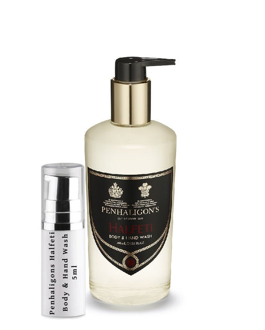 Amostra de 5ml de sabonete líquido para mãos e corpo Halfeti da Penhaligon