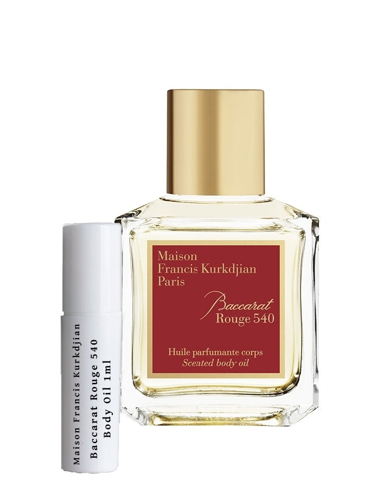 Amostra de óleo corporal Maison Francis Kurkdjian Baccarat Rouge 540 1ml