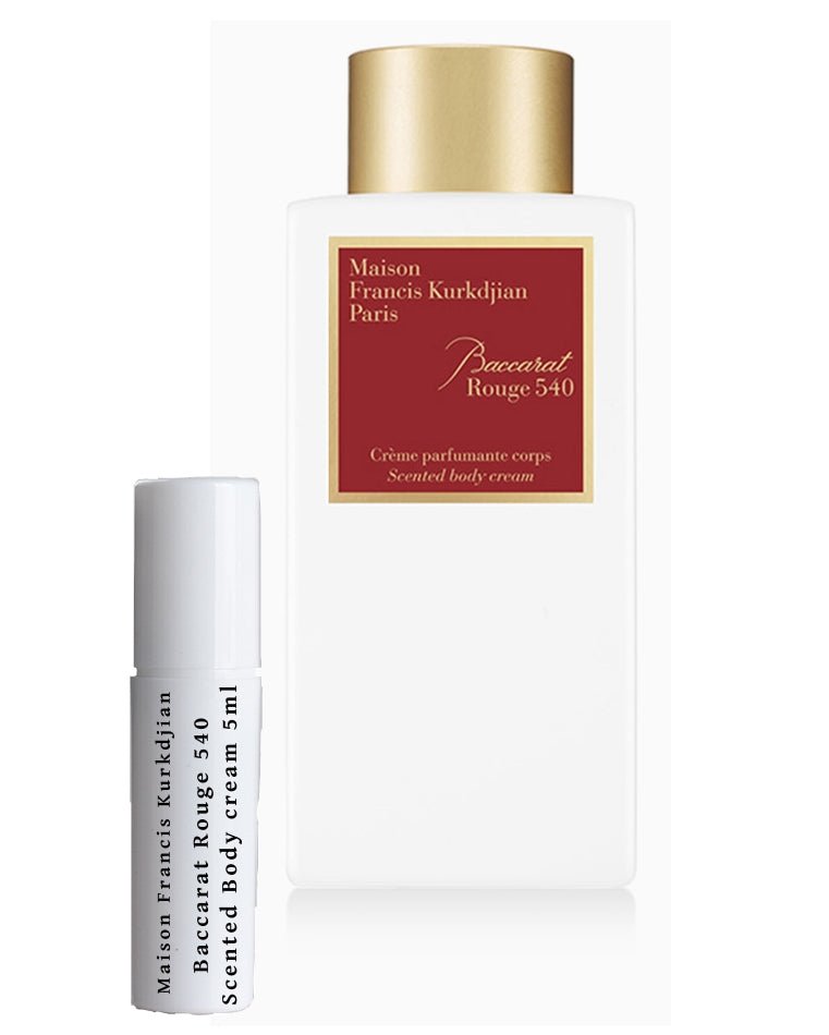 Amostra de creme corporal perfumado Maison Francis Kurkdjian Baccarat Rouge 540 5ml
