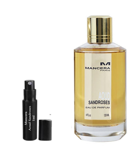 Mancera Aoud Sandroses 1ml 0,03 fl. o.z. amostra de perfume, Mancera Aoud Sandroses 1ml 0,03 fl. o.z. 液量オンス公式香水サンプル, Mancera Aoud Sandroses 1ml 0,03 fl. o.z. парфюмна проба, Mancera Aoud Sandroses 1ml 0.03 fl. o.z. échantillon de parfum, Mancera Aoud