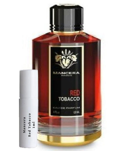 Frasco de amostra de tabaco vermelho Mancera spray 1ml