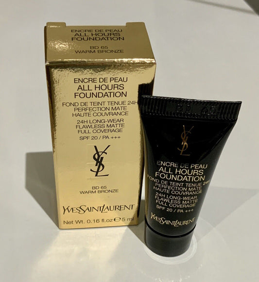 Base Yves Saint Laurent All Hours 5ml 0,16 fl. oz. amostra oficial de cuidados com a pele Tom B 10 Porcelana Quente